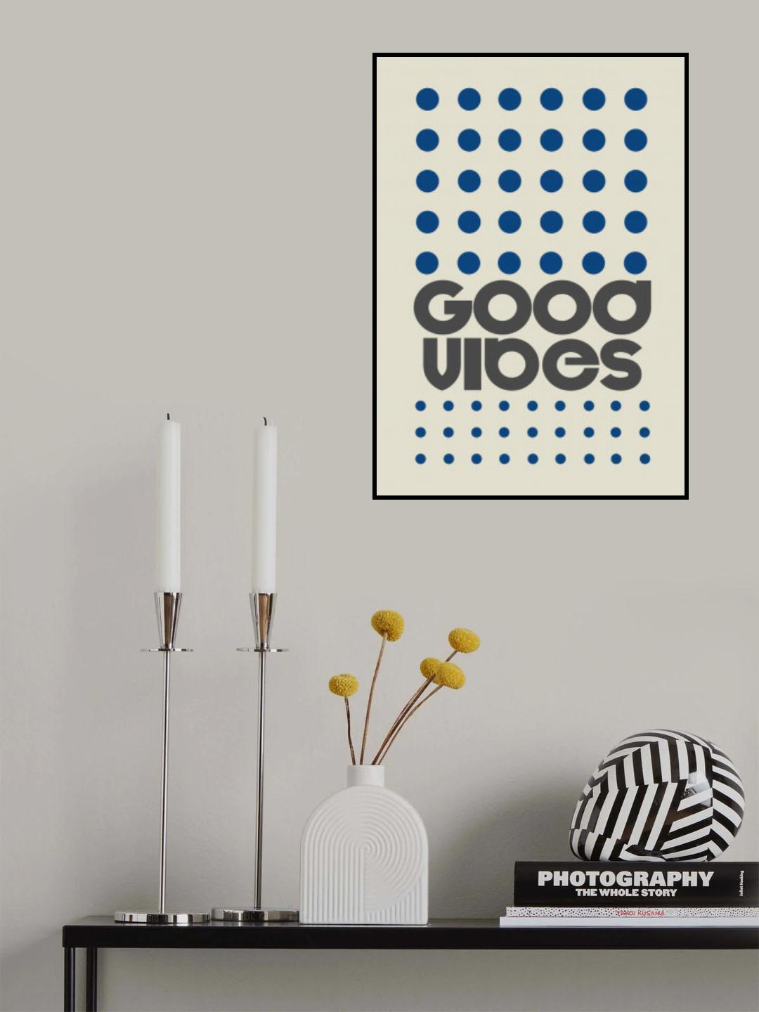 Good Vibes Blue Poster och Canvastavla