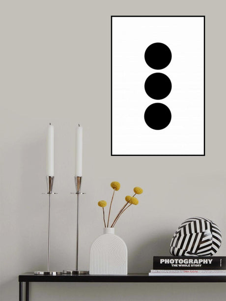 Three Circles Black Poster och Canvastavla