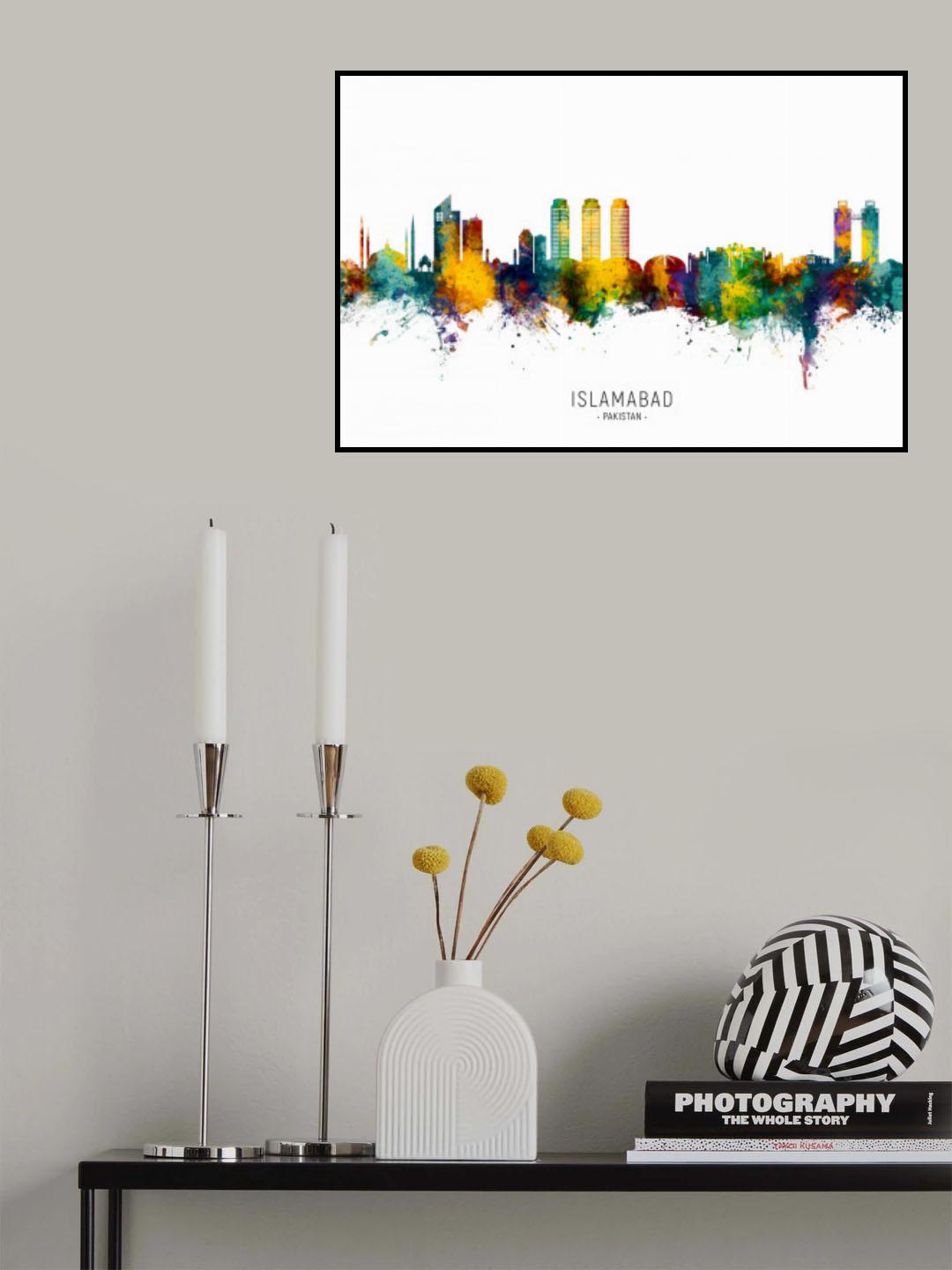 Islamabad Pakistan Skyline Poster och Canvastavla