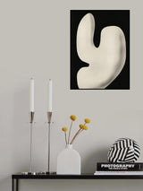 Abstract White Sculpture Y Poster och Canvastavla