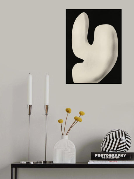 Abstract White Sculpture Y Poster och Canvastavla