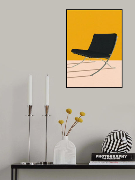 Barcelona Chair By Mies Van Der Rohe Poster och Canvastavla