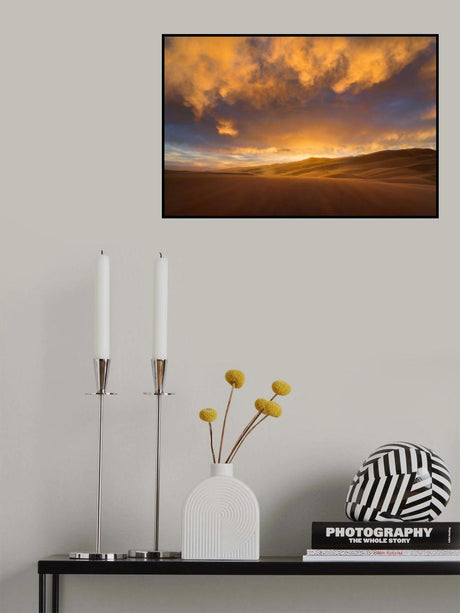 Golden Firework Poster och Canvastavla