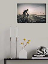 Worker at the dumpyard Poster och Canvastavla