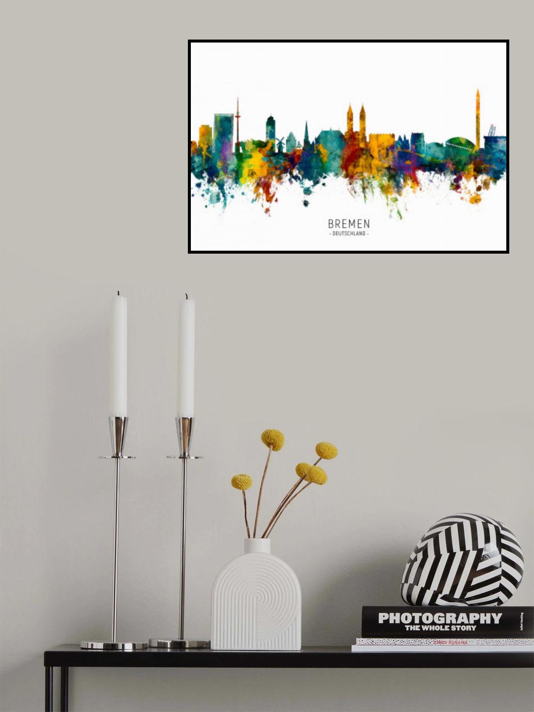 Bremen Germany Skyline Poster och Canvastavla