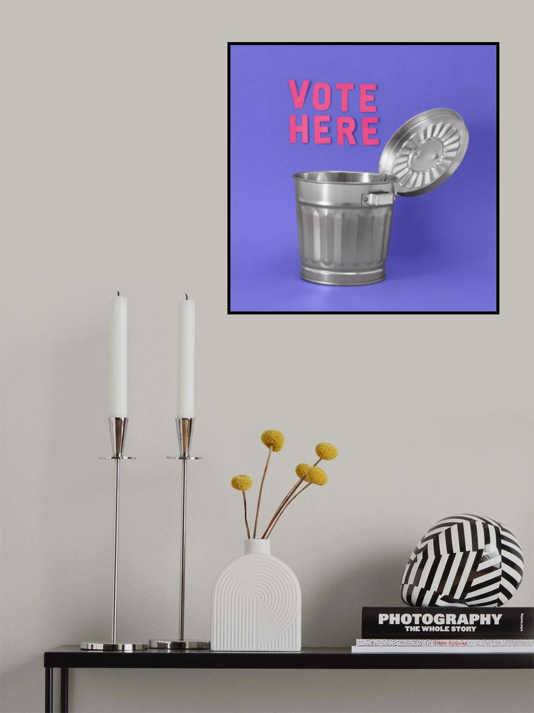 Vote Here Poster och Canvastavla