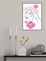 Pink Flowers Poster och Canvastavla