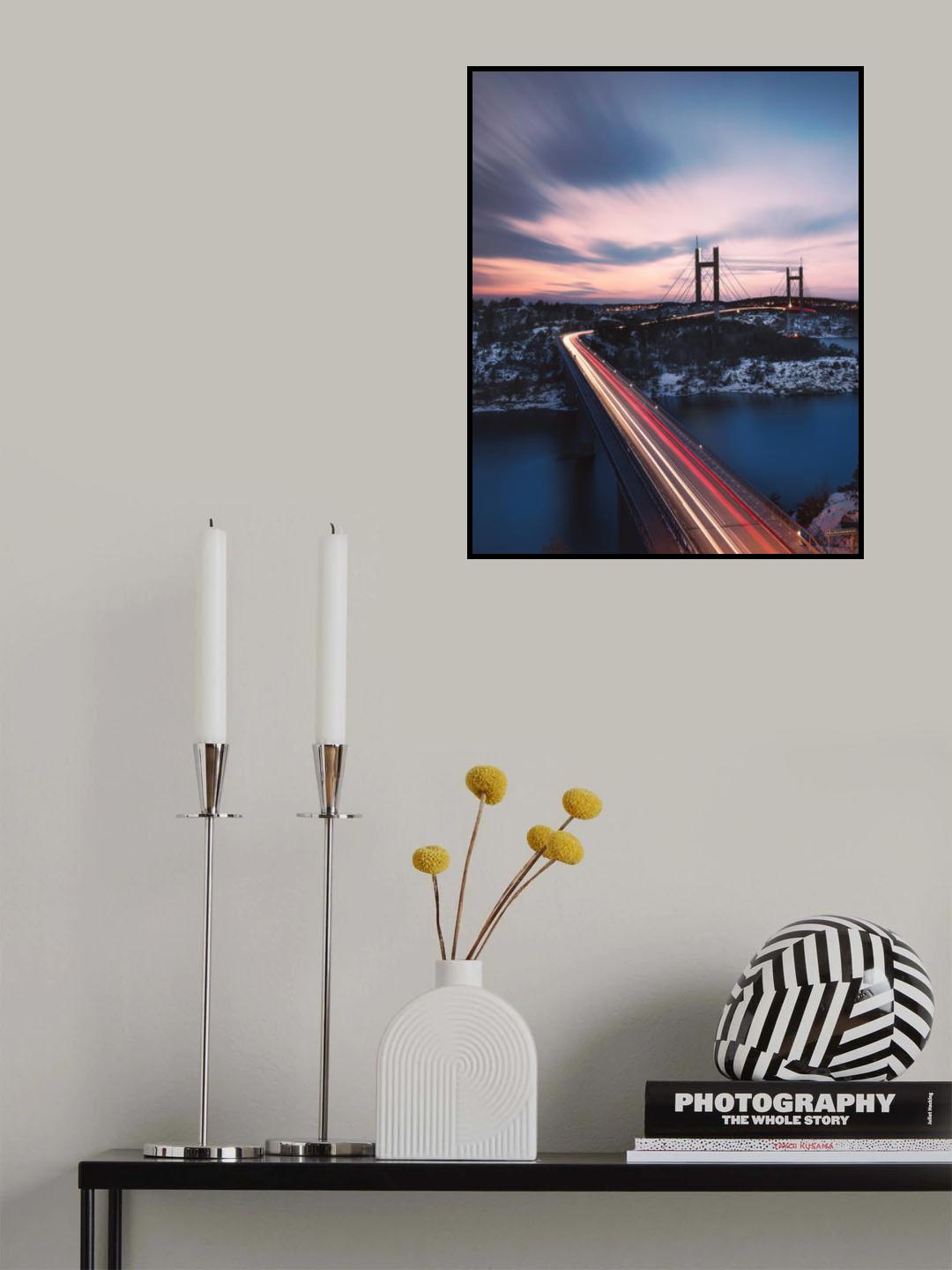 Tjörn bridge Sweden Poster och Canvastavla