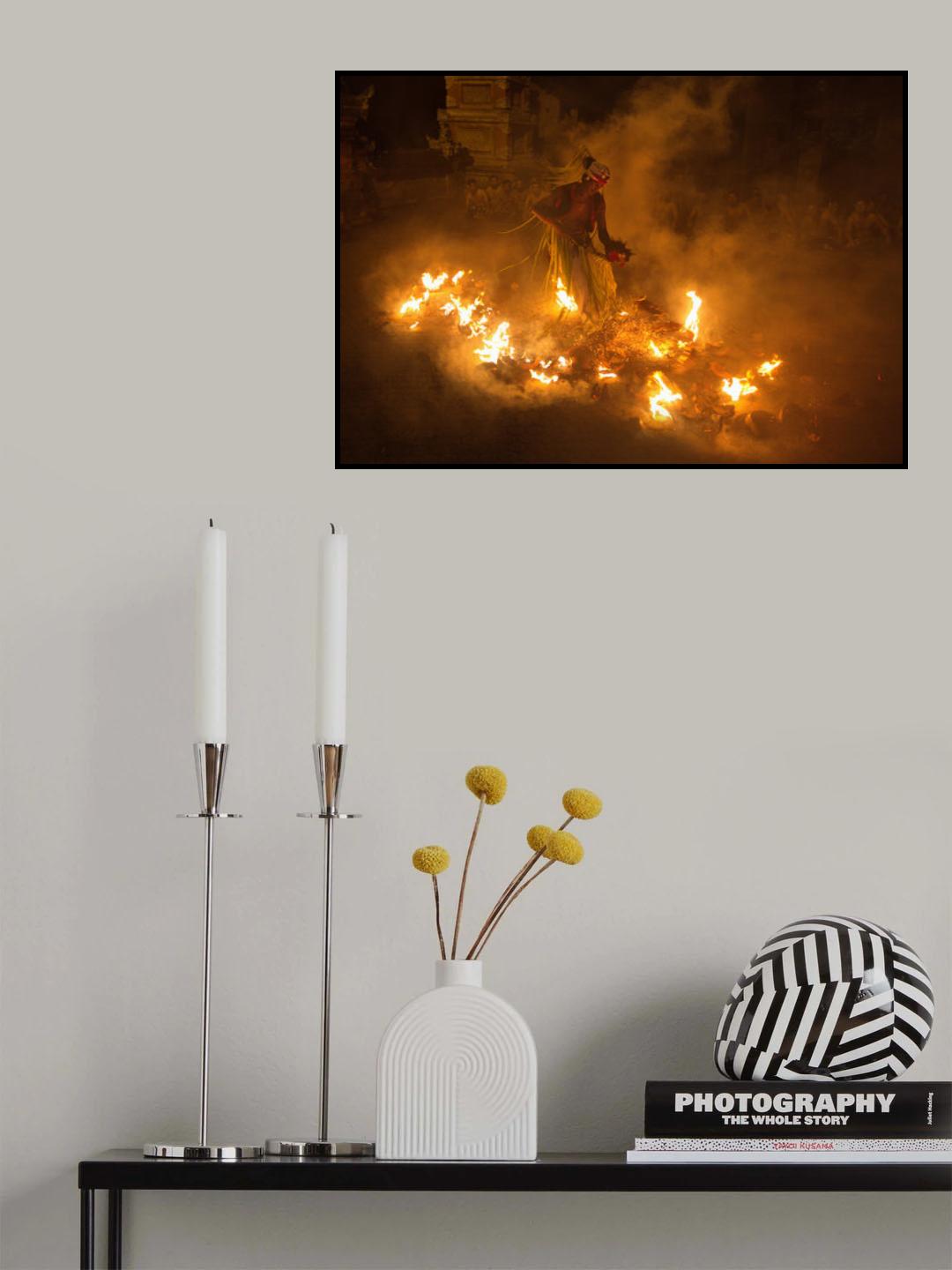 Fire Dancer Poster och Canvastavla