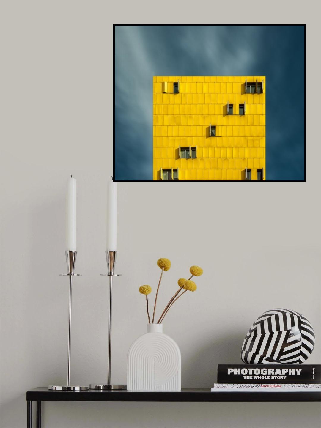 Yellow and blue Poster och Canvastavla