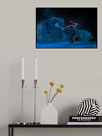Ballerina on Bluish Wardrobe Poster och Canvastavla