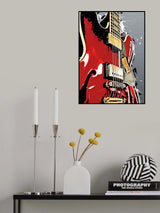 Red guitar Poster och Canvastavla