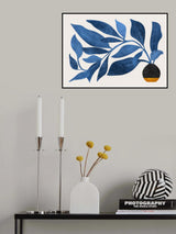 Wandering Ivy in Blue Poster och Canvastavla