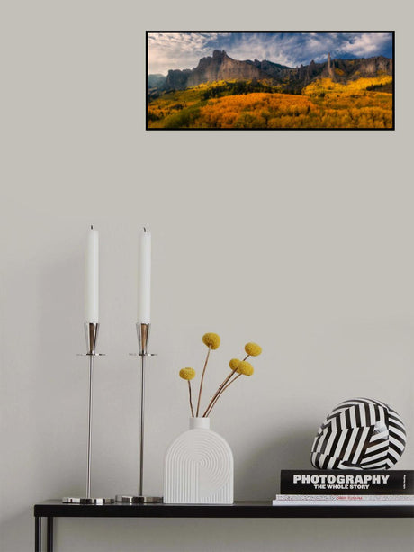 Golden Carpet under Castle Rocks Poster och Canvastavla
