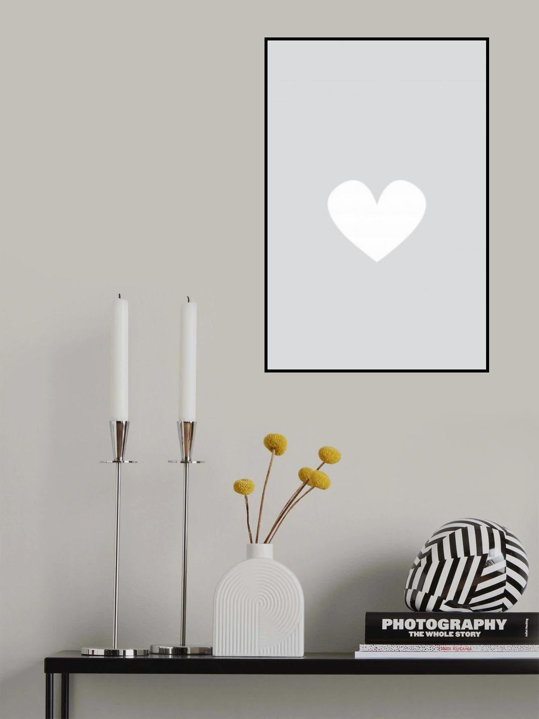 Little Heart Gray Poster och Canvastavla