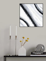 Black and White Geode Poster och Canvastavla