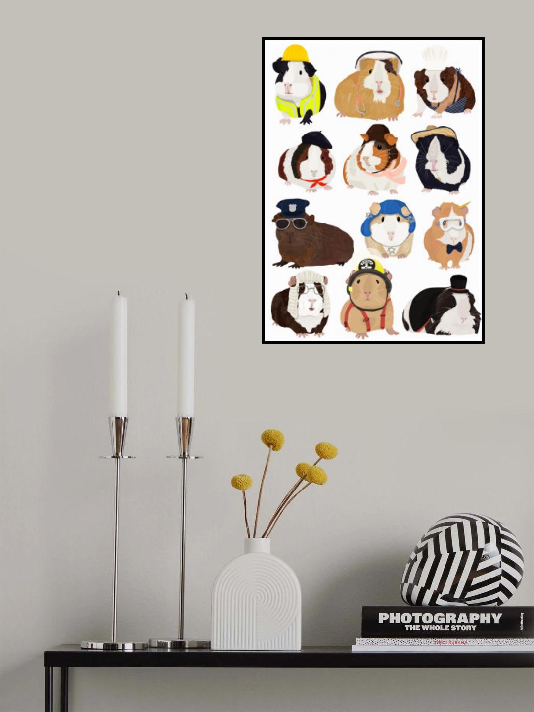 Guinea Pig Working Hr Poster och Canvastavla