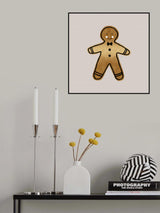 Xmas Gingerbread Man Poster och Canvastavla