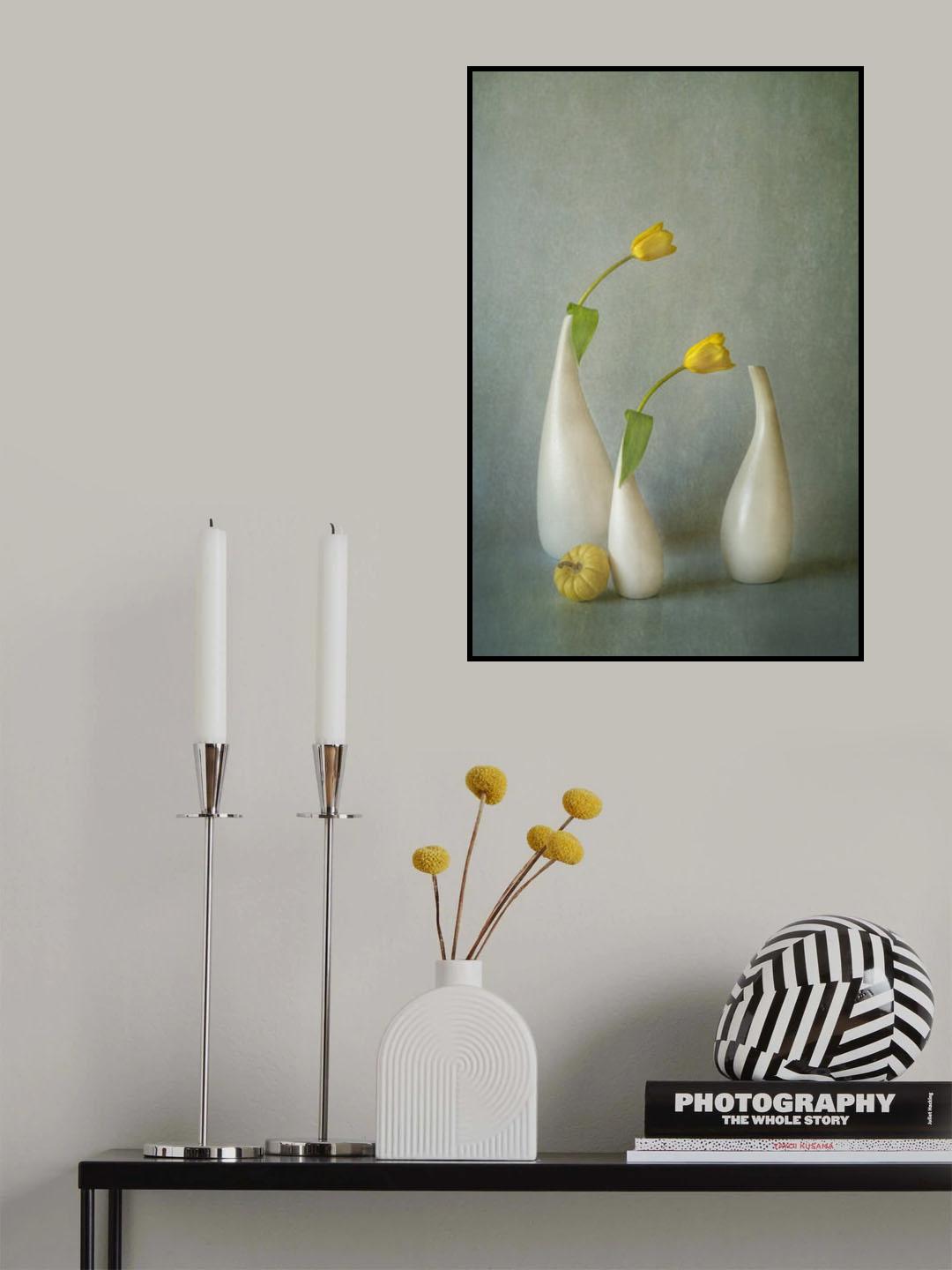 Yellow Tulip and Mini Squash Poster och Canvastavla
