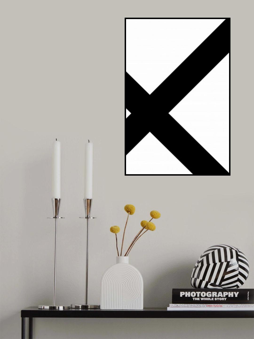 Black Abstract Poster och Canvastavla