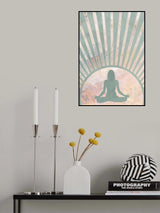 Yoga Boho Sun Rise Green 5 Poster och Canvastavla