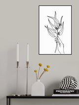 Seeded eucalyptus line art Poster och Canvastavla
