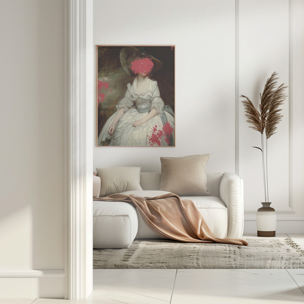 Renaissance Red Splash - Altered Art Poster och Canvastavla