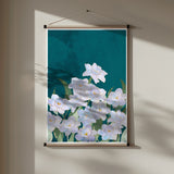 Narcissuss Flowers Turquouise Poster och Canvastavla