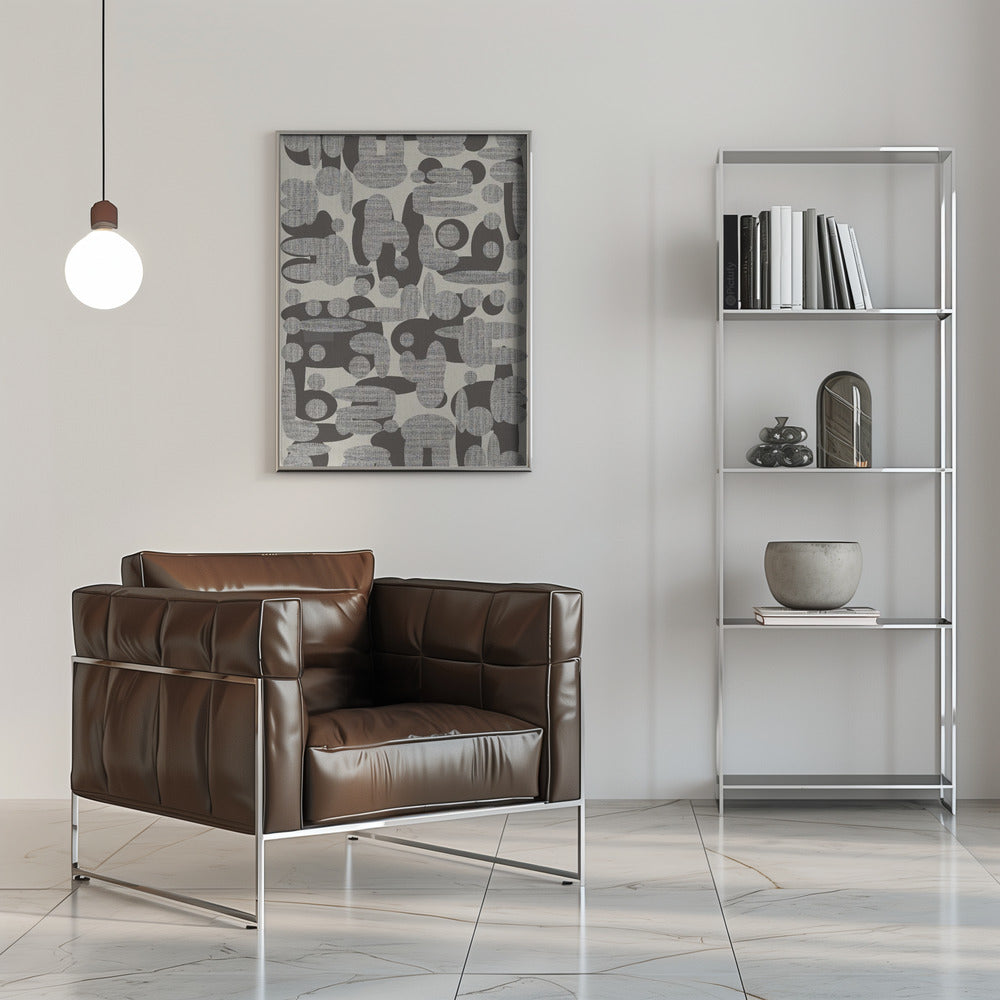 Ebony Shapes 1 Poster och Canvastavla
