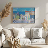 Cat With Seascape Poster och Canvastavla