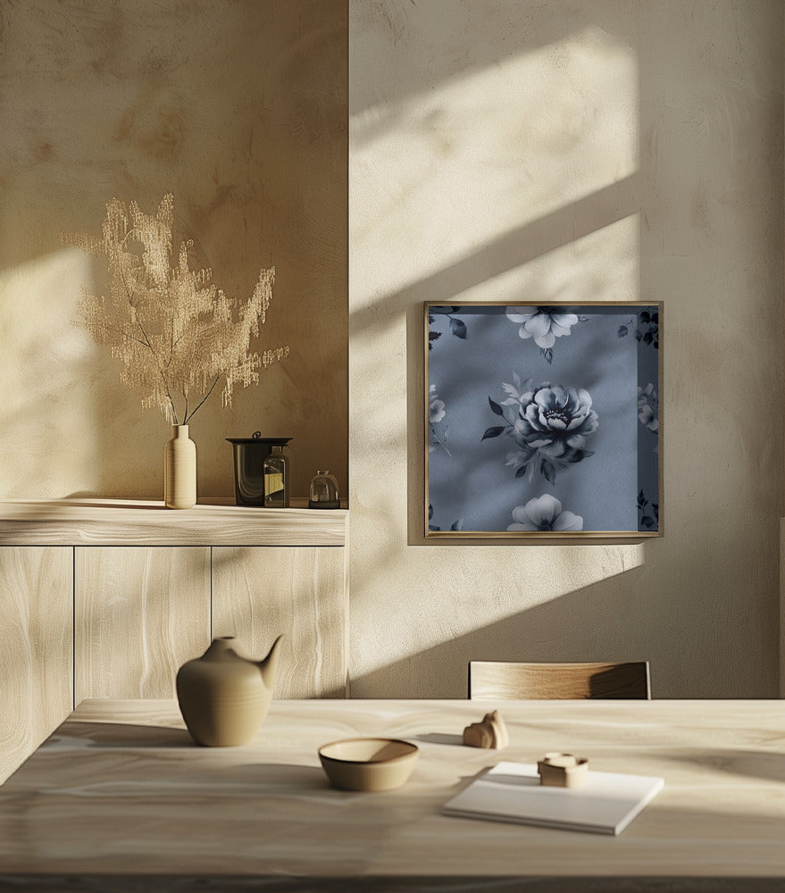Denim Floral 2 4 Poster och Canvastavla