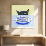 Gourmet Cat Poster och Canvastavla