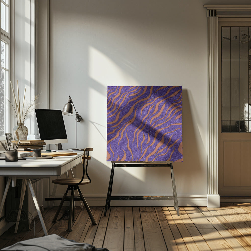 Purple Salmon Pattern 8 Stroke Poster och Canvastavla
