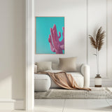 Magenta Pink Saguaro Poster och Canvastavla