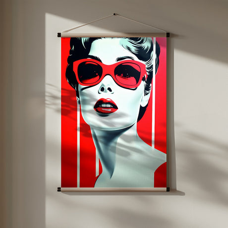 Lady In Red Poster och Canvastavla