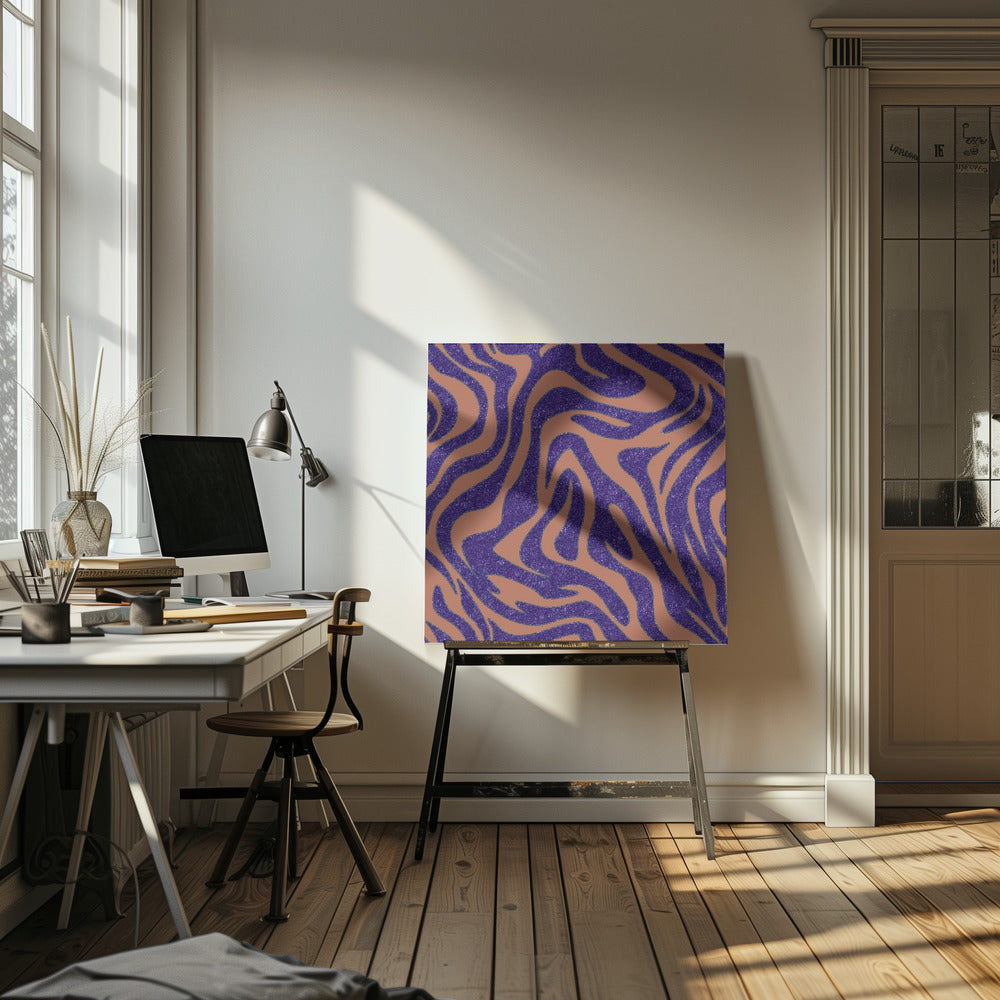 Purple Salmon Pattern 12 Stroke Poster och Canvastavla