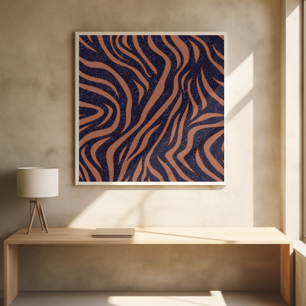 Purple Salmon Pattern 3 Stroke Poster och Canvastavla
