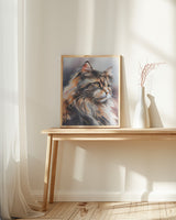 Cat watercolor painting animal Poster och Canvastavla