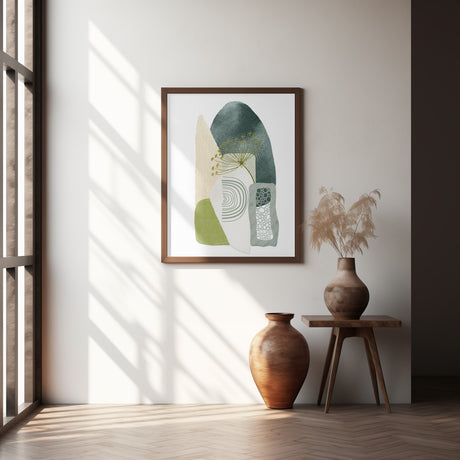 Green Shapes 3 Poster och Canvastavla
