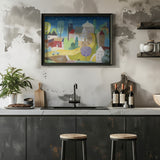 Village Under the Stars Poster och Canvastavla