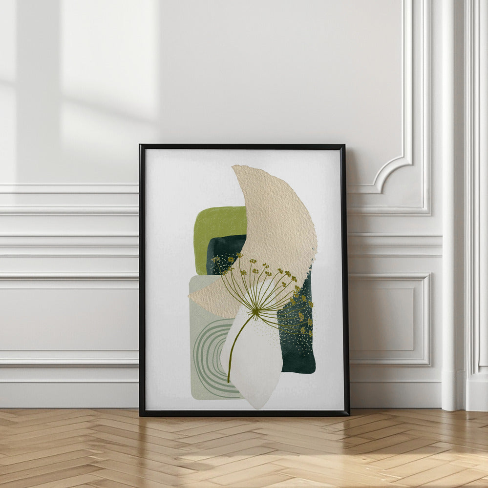 Green Shapes 2 Poster och Canvastavla
