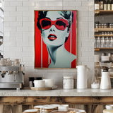 Lady In Red Poster och Canvastavla