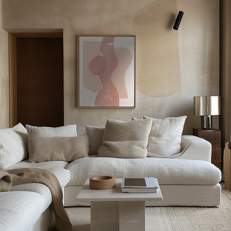 Peach Paper Cut Composition No.1 Poster och Canvastavla