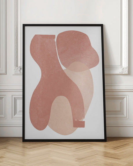 Peach Paper Cut Composition No.2 Poster och Canvastavla