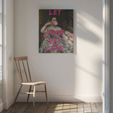 Let Them Eat Cake, Bubble Gum Vintage Portrait Poster och Canvastavla