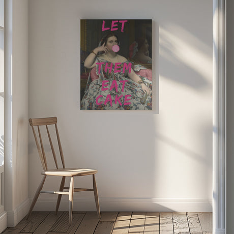 Let Them Eat Cake, Bubble Gum Vintage Portrait Poster och Canvastavla