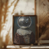 Antique Disco Ball, A Man with Disco head Poster och Canvastavla