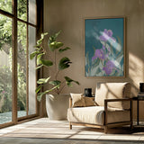 Iris Flower Turquoise Poster och Canvastavla