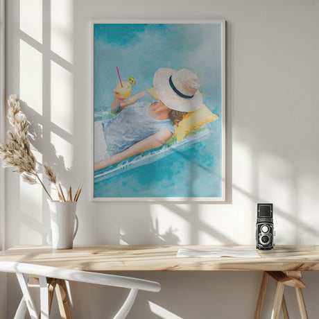 Pool Lady Poster och Canvastavla