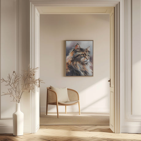 Cat watercolor painting animal Poster och Canvastavla